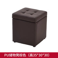Foldable Leather Storage Ottoman
