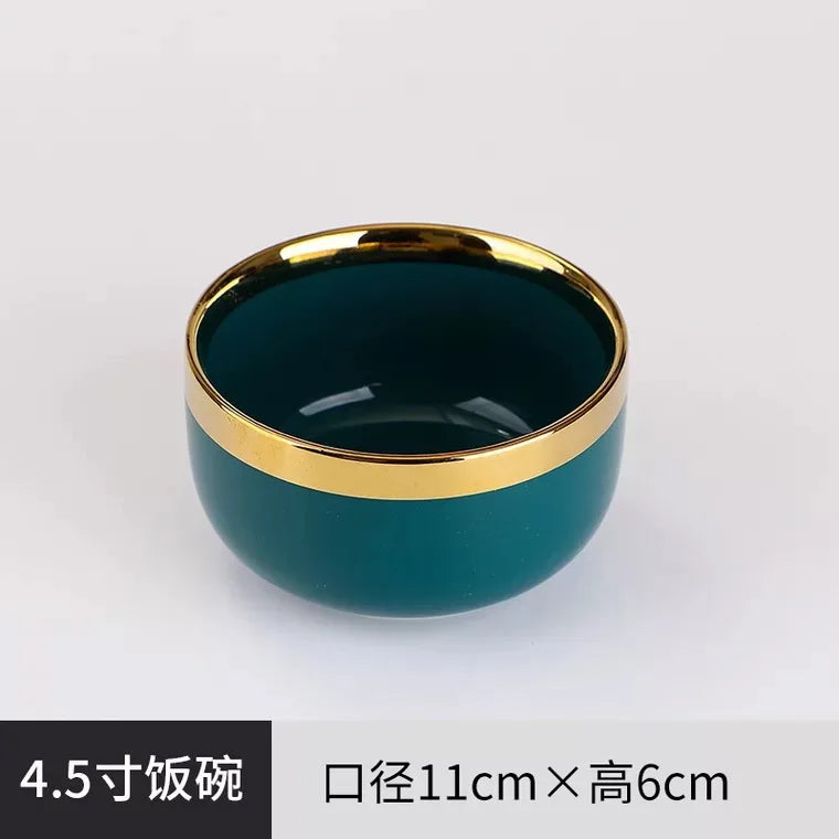 Gold Rim Ceramic Tableware