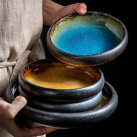 Ice Glaze Ceramic Sushi Plate