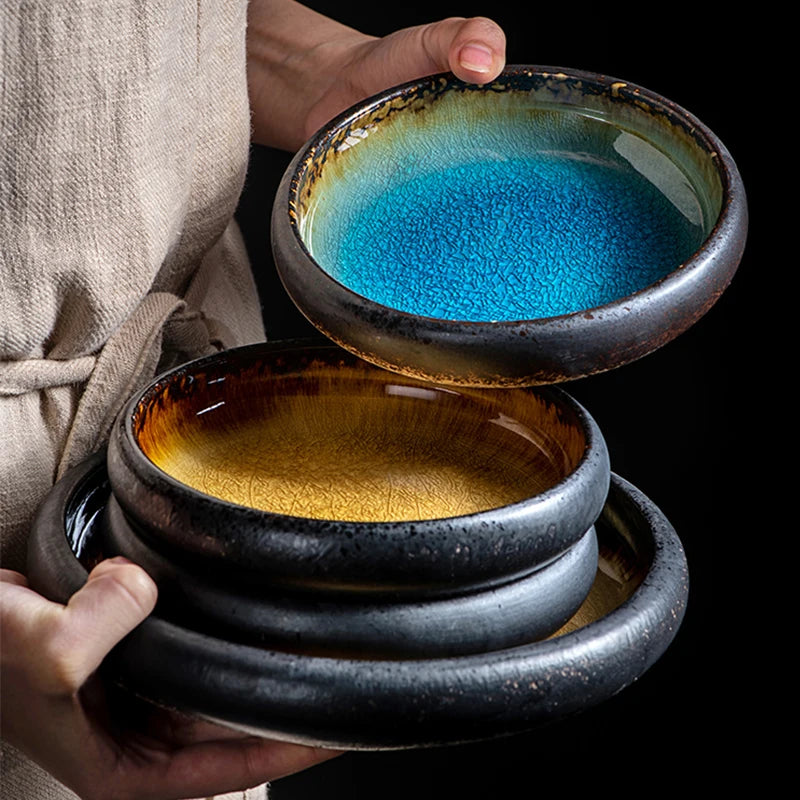 Ice Glaze Ceramic Sushi Plate