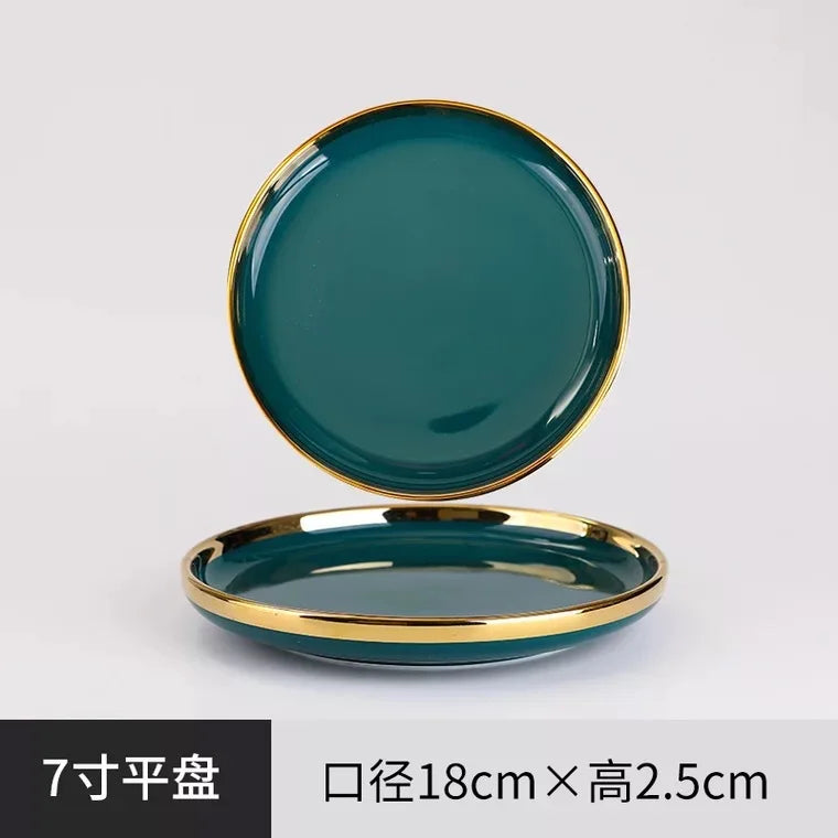Gold Rim Ceramic Tableware