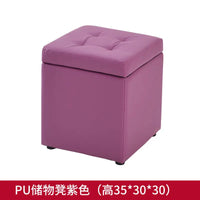 Foldable Leather Storage Ottoman