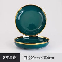 Gold Rim Ceramic Tableware