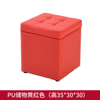 Foldable Leather Storage Ottoman