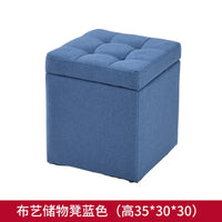 Foldable Leather Storage Ottoman