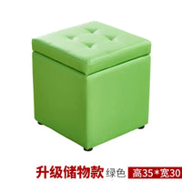 Foldable Leather Storage Ottoman