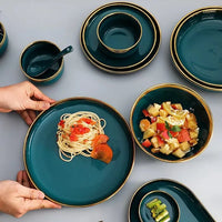 Gold Rim Ceramic Tableware