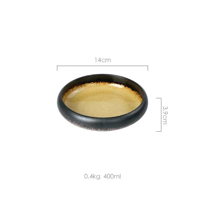 Ice Glaze Ceramic Sushi Plate