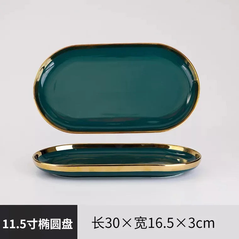 Gold Rim Ceramic Tableware