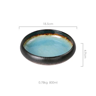 Ice Glaze Ceramic Sushi Plate