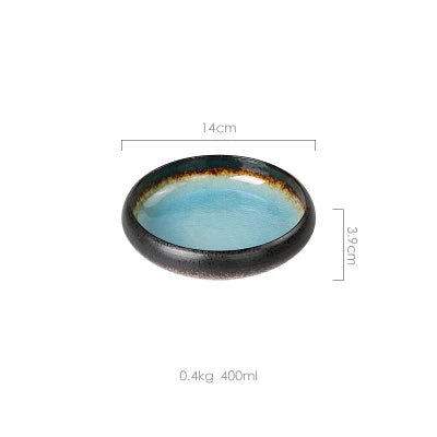 Ice Glaze Ceramic Sushi Plate