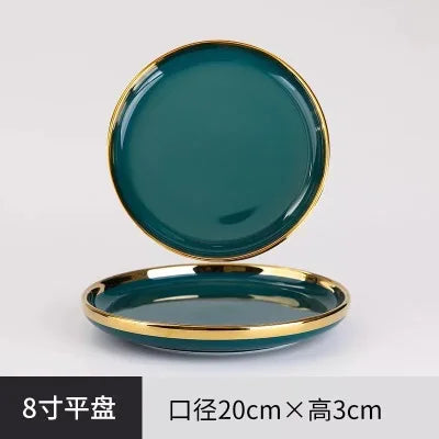 Gold Rim Ceramic Tableware