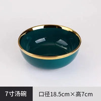 Gold Rim Ceramic Tableware