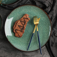 Peacock Glazed Ceramic Dinnerware