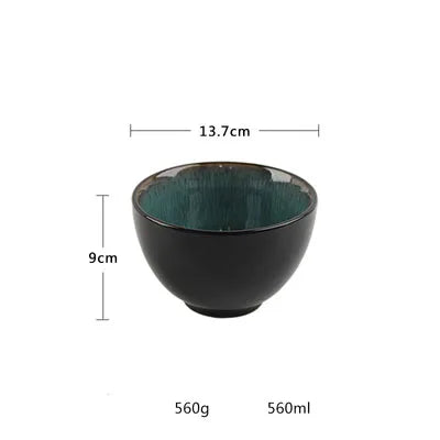 Peacock Glazed Ceramic Dinnerware