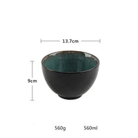 Peacock Glazed Ceramic Dinnerware