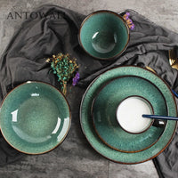 Peacock Glazed Ceramic Dinnerware