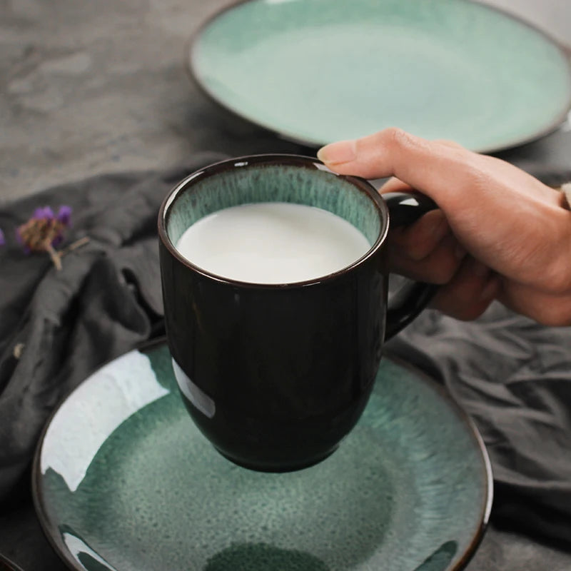 Peacock Glazed Ceramic Dinnerware