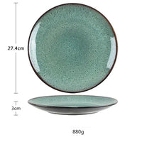 Peacock Glazed Ceramic Dinnerware