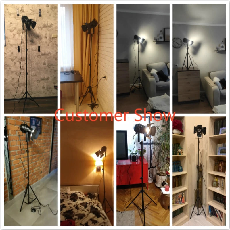 Industrial Tripod Studio Floor Lamp