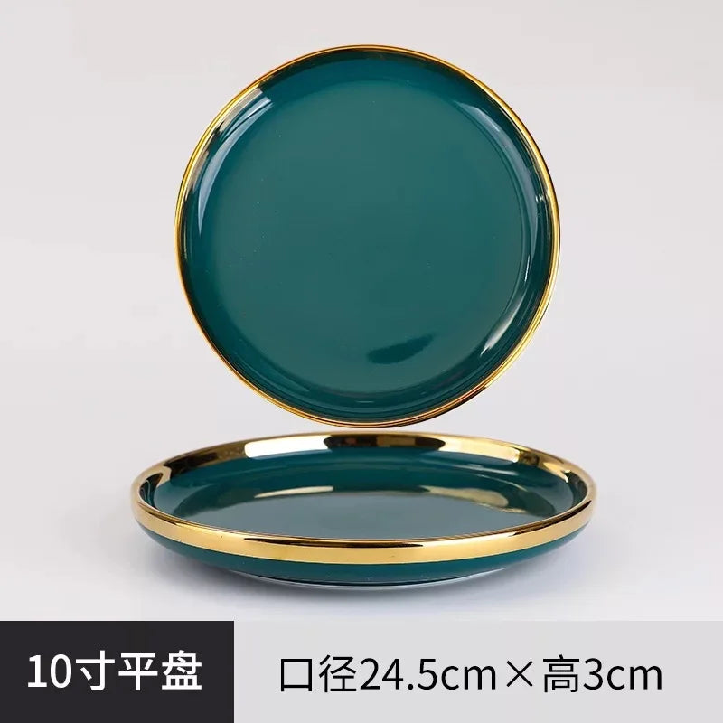 Gold Rim Ceramic Tableware