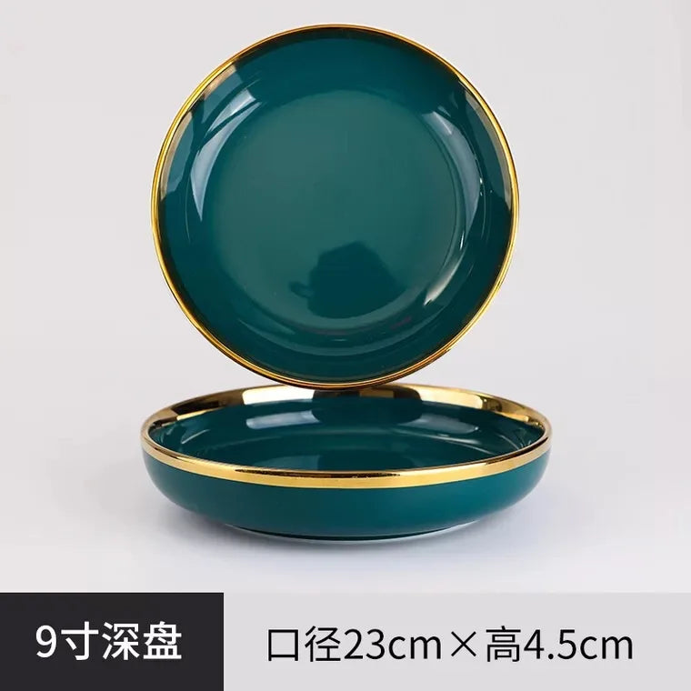 Gold Rim Ceramic Tableware