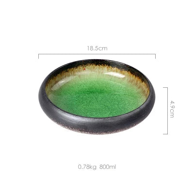 Ice Glaze Ceramic Sushi Plate