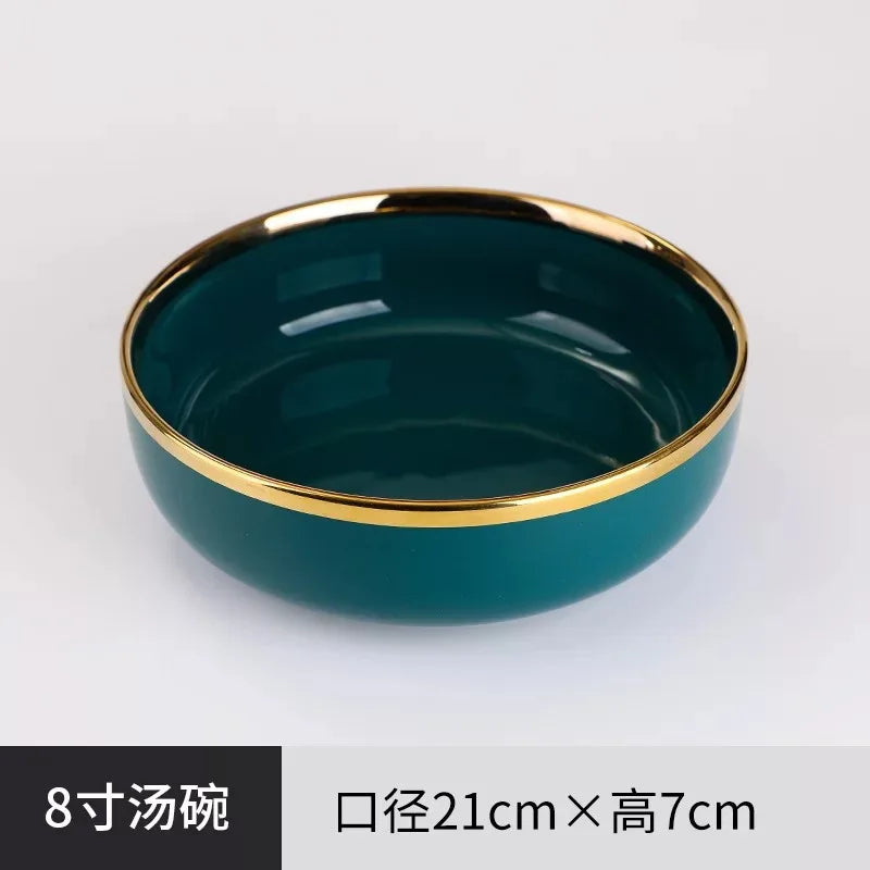 Gold Rim Ceramic Tableware