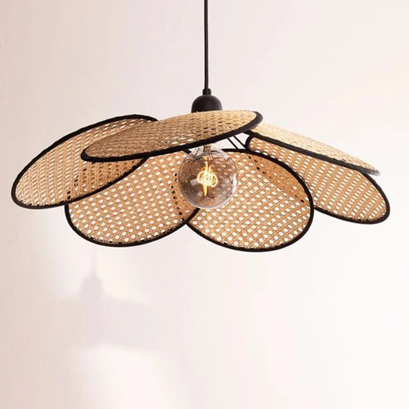 Handwoven Rattan Pendant Chandelier