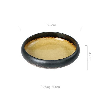 Ice Glaze Ceramic Sushi Plate