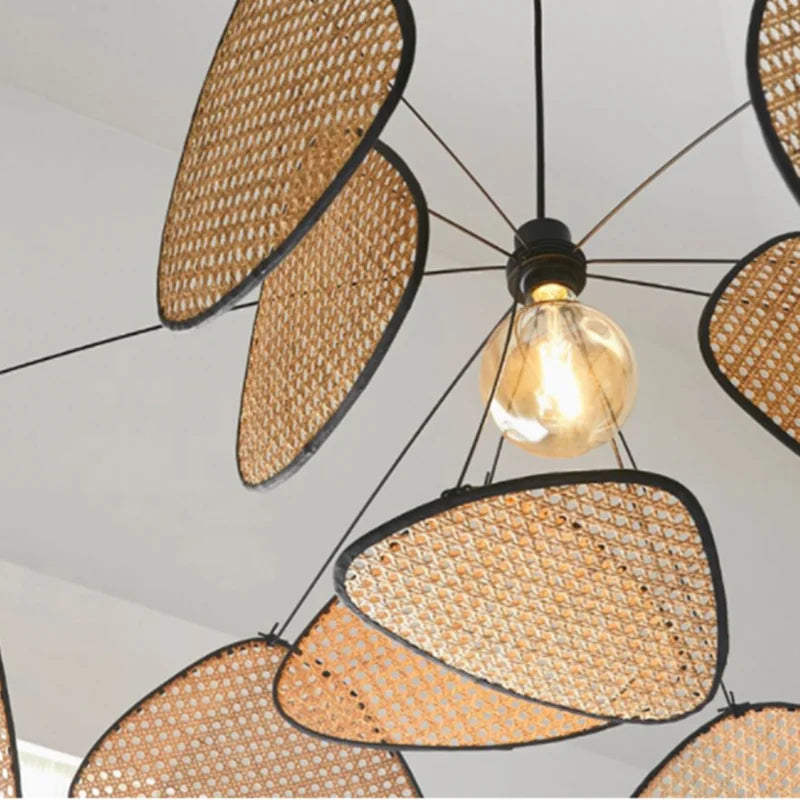 Handwoven Rattan Pendant Chandelier