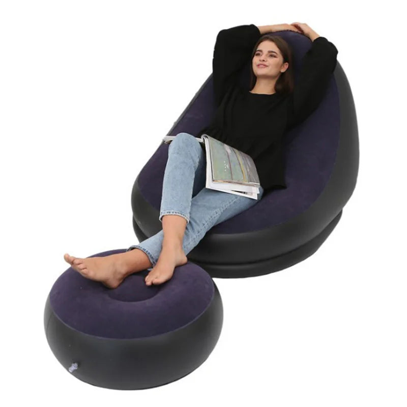 Inflatable Flocked Lounge Chair