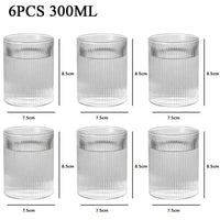 Vertical Pattern Cocktail Glasses