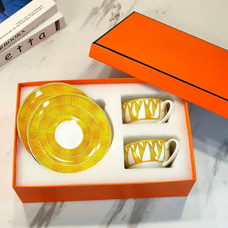 Geometric Bone China Dinnerware Set