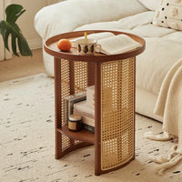 Two-Tier Rattan Coffee Table