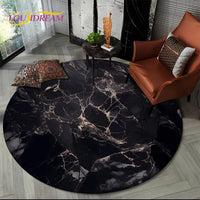 Marble Pattern Round Area Rug