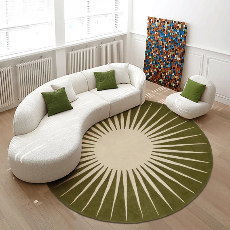 Washable Round Modern Area Rug