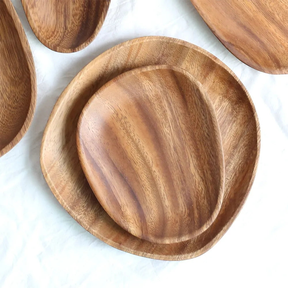 Irregular Solid Wood Serving Tray