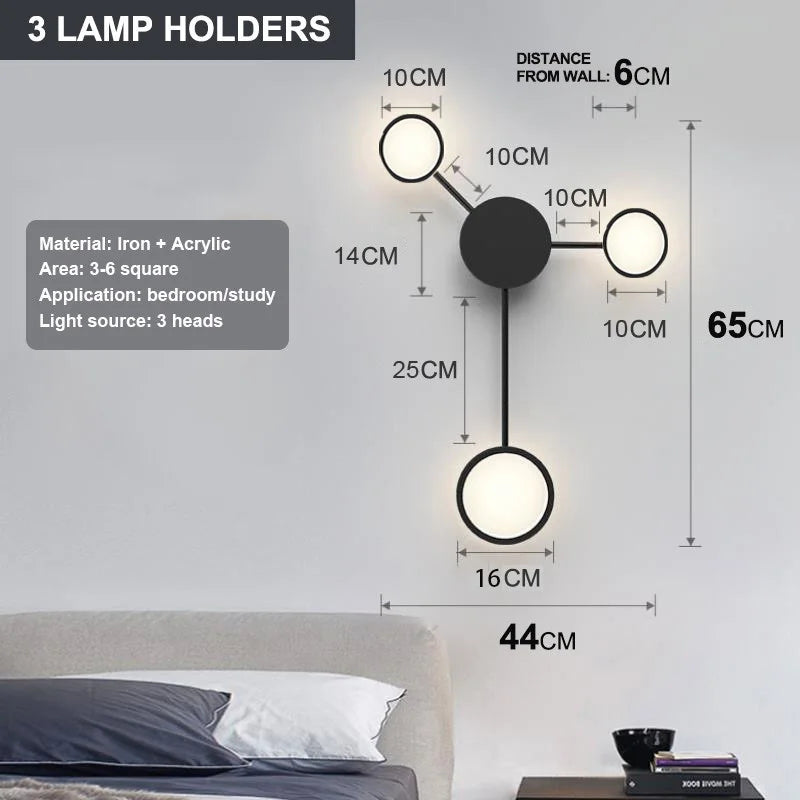Nordic Multi Head Wall Lamp