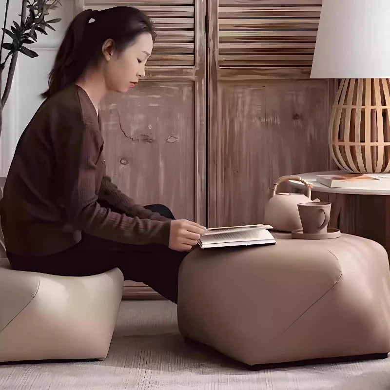 Stackable Wooden Accent Ottoman