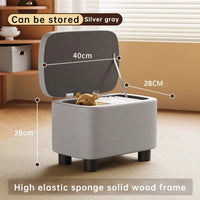Upholstered Storage Organizer Ottoman