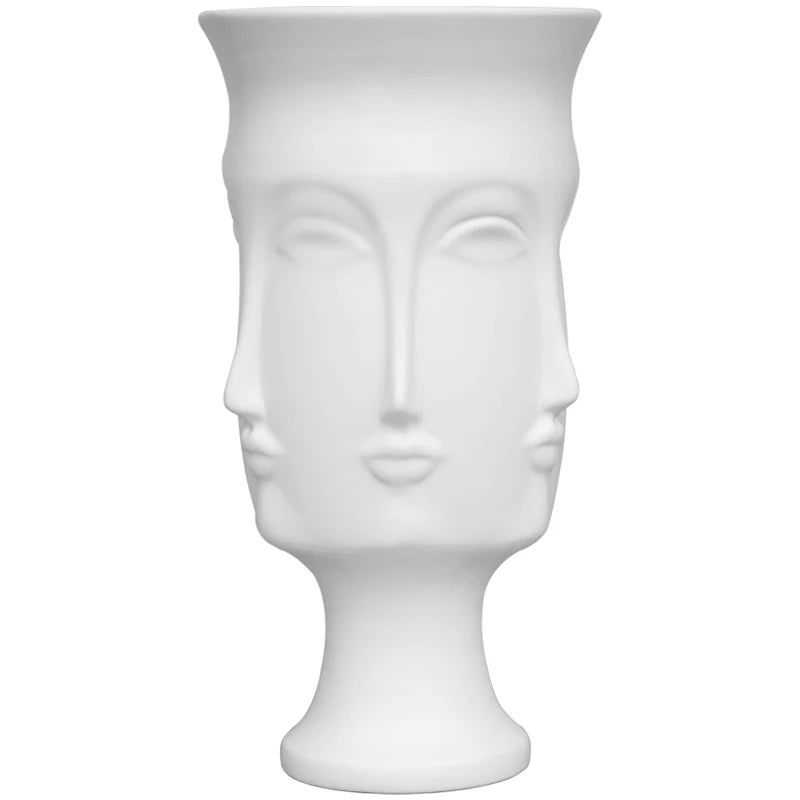 Nordic Face Ceramic Vase