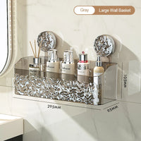 Glacier Pattern Suction Bathroom Shelf