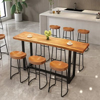 Nordic Solid Wood Bar Stool