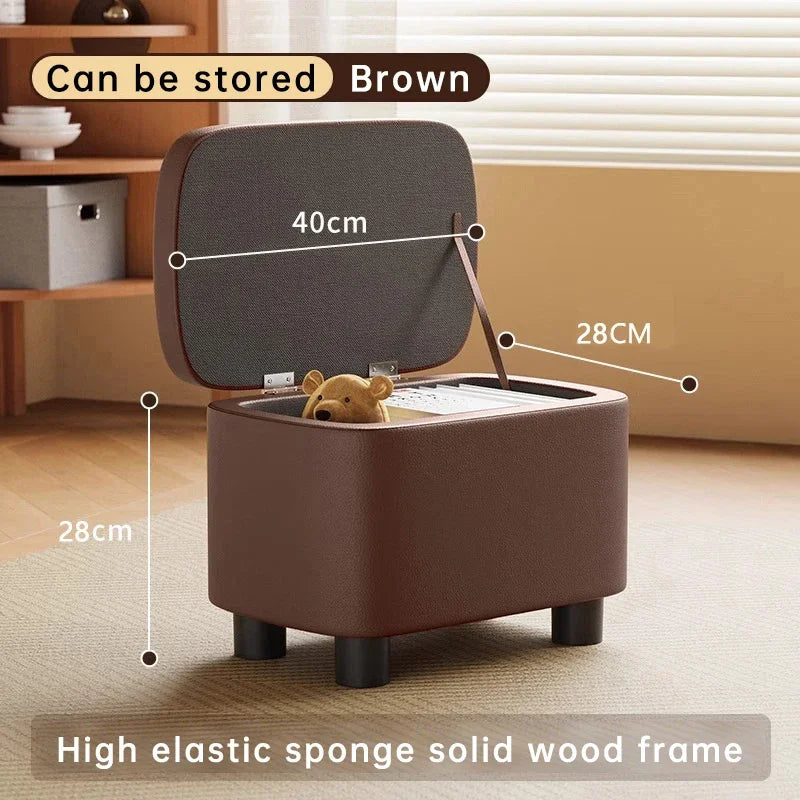 Upholstered Storage Organizer Ottoman