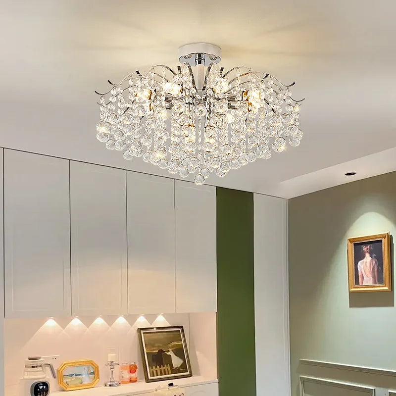 E14 Crystal Ceiling Chandelier