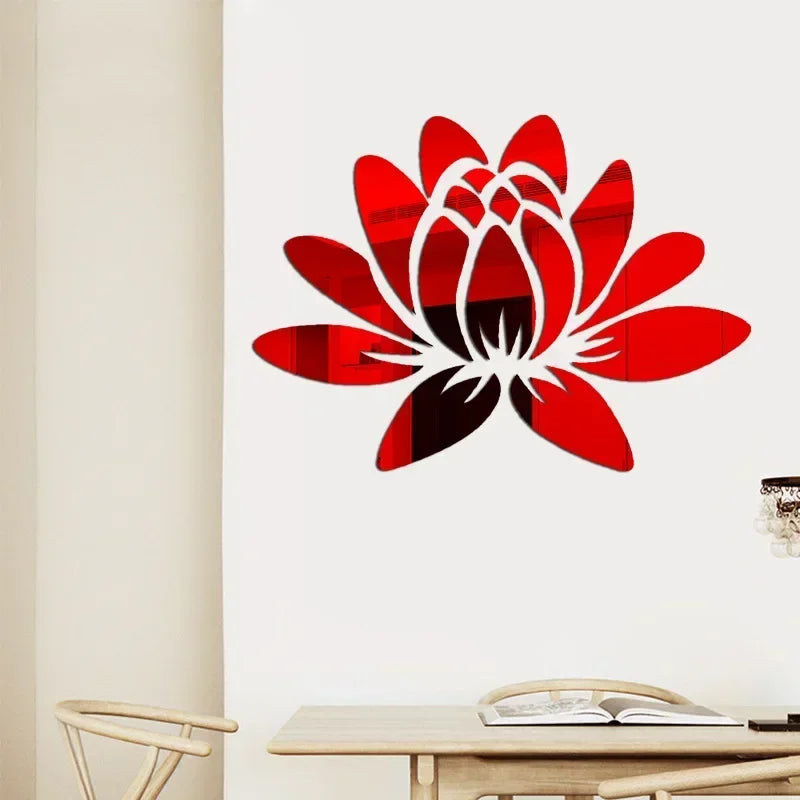 Lotus Reflective Wall Mirror
