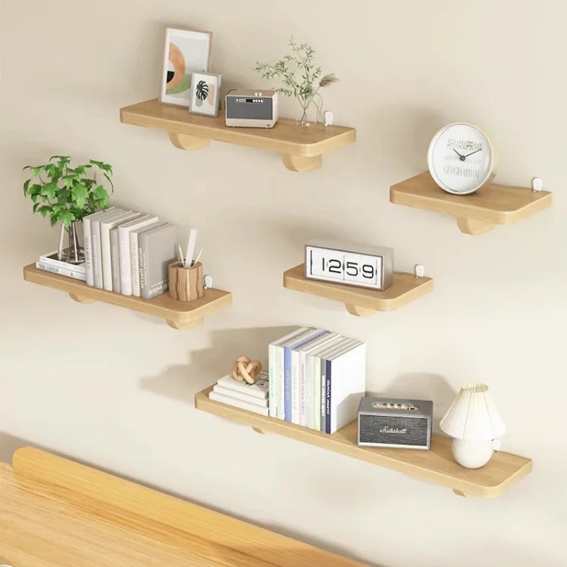 Solid Wood Floating Organizer Shelf
