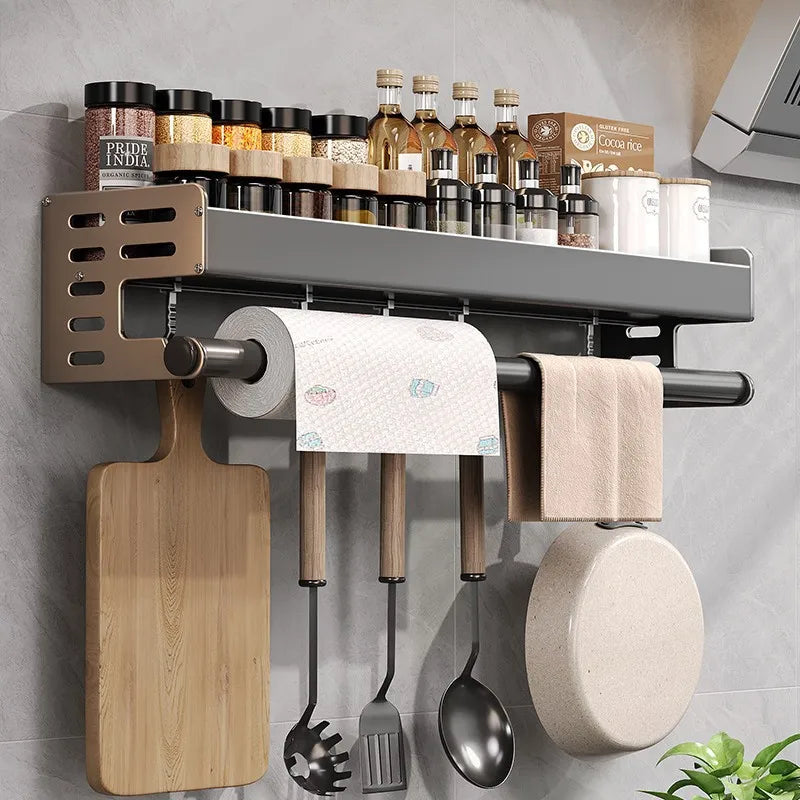 No-Drill Aluminum Kitchen Organizer