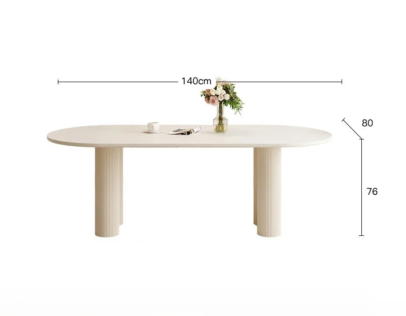 Oval Stone Six-Seater Dining Set